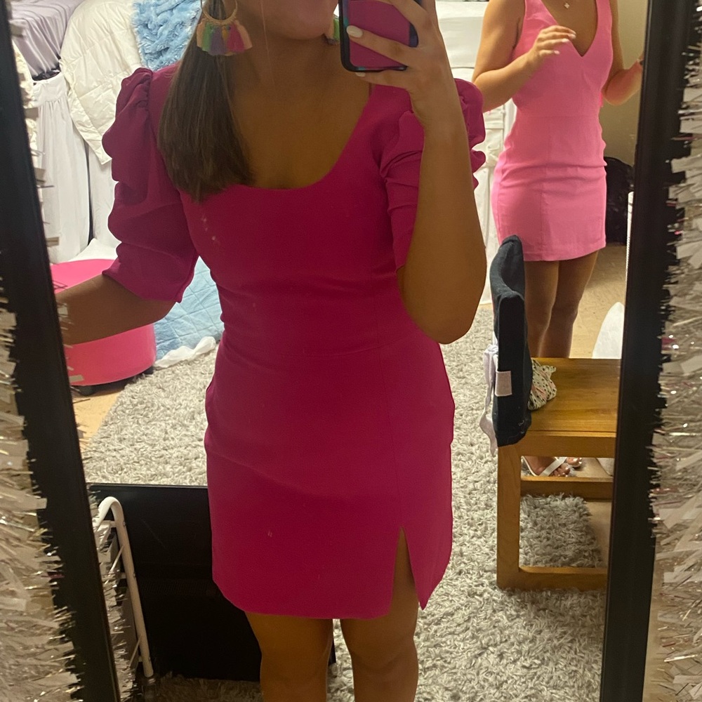 Amanda Uprichard Hot Pink Mini Dress